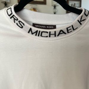 Authentic, Brand New Michael Kors Logo Tape Cotton Blend Sweater